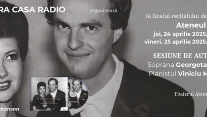 Soprana Georgeta Stoleriu și pianistul Viniciu Moroianu, autografe la Ateneul Român