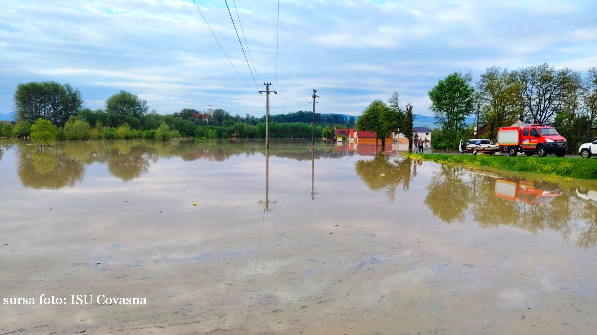 Inundaţii (Sursa foto: Facebook / ISU Covasna)