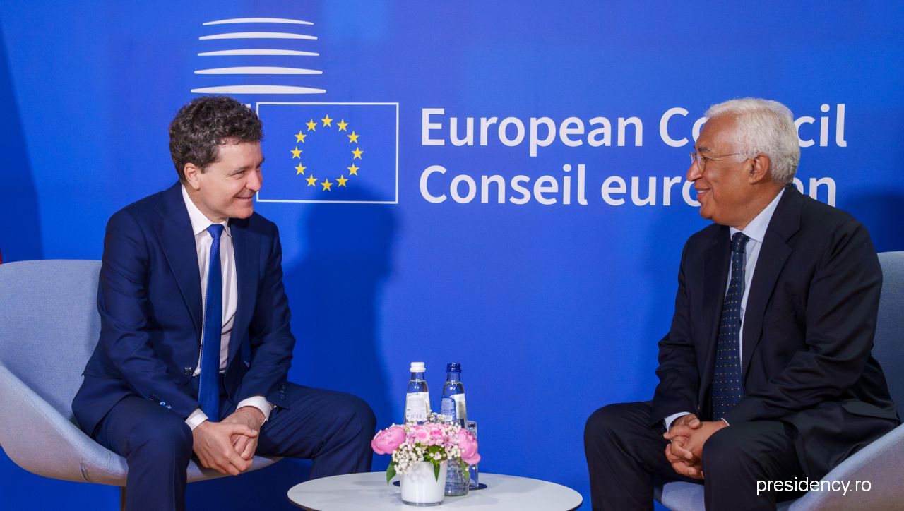 Predsednik Nikušor Dan na sastanku sa predsednikom Evropskog saveta, Antonijom Kostom / Foto: presidency.ro