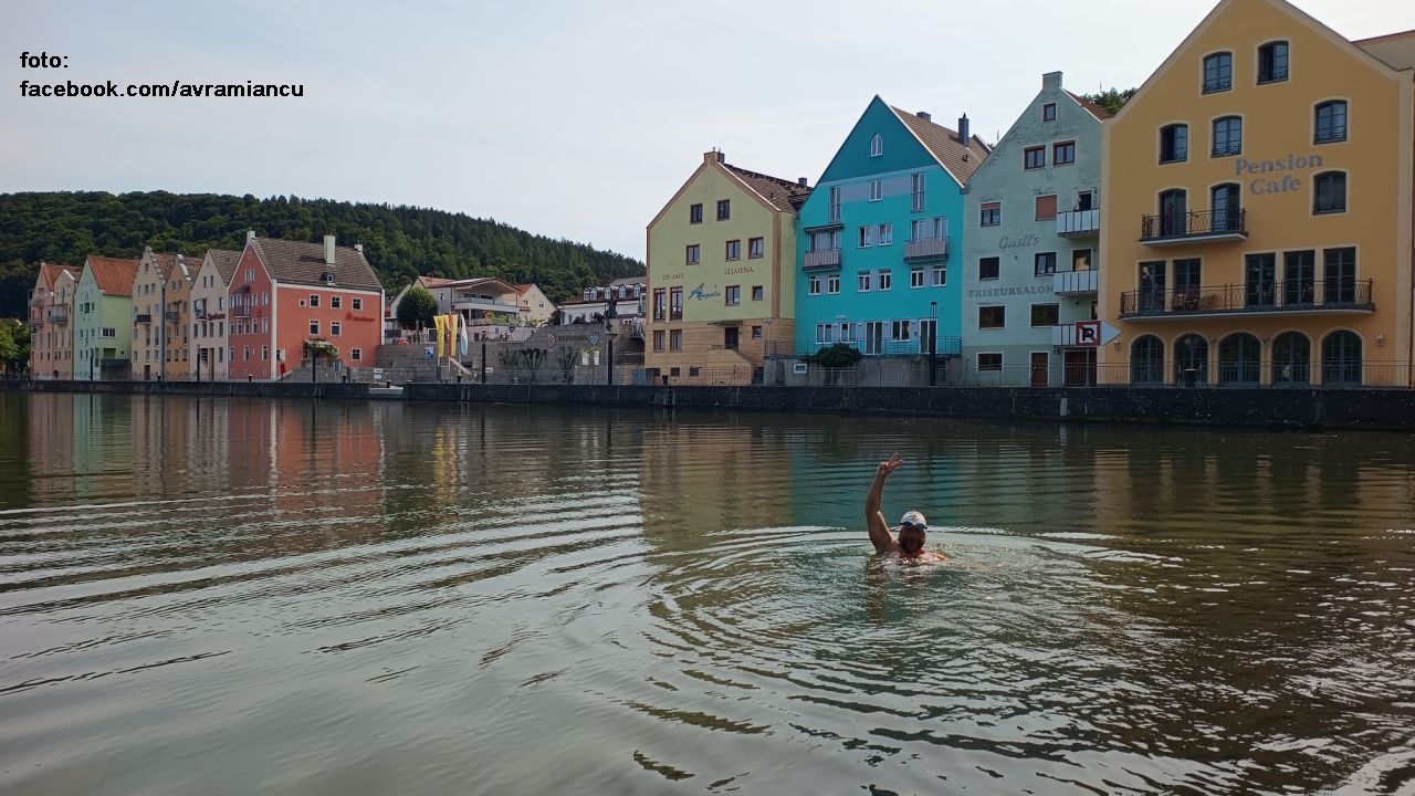 Avram Iancu: „Sunt primul om care a traversat înot Europa” (sursă foto: facebook.com/avramiancu)