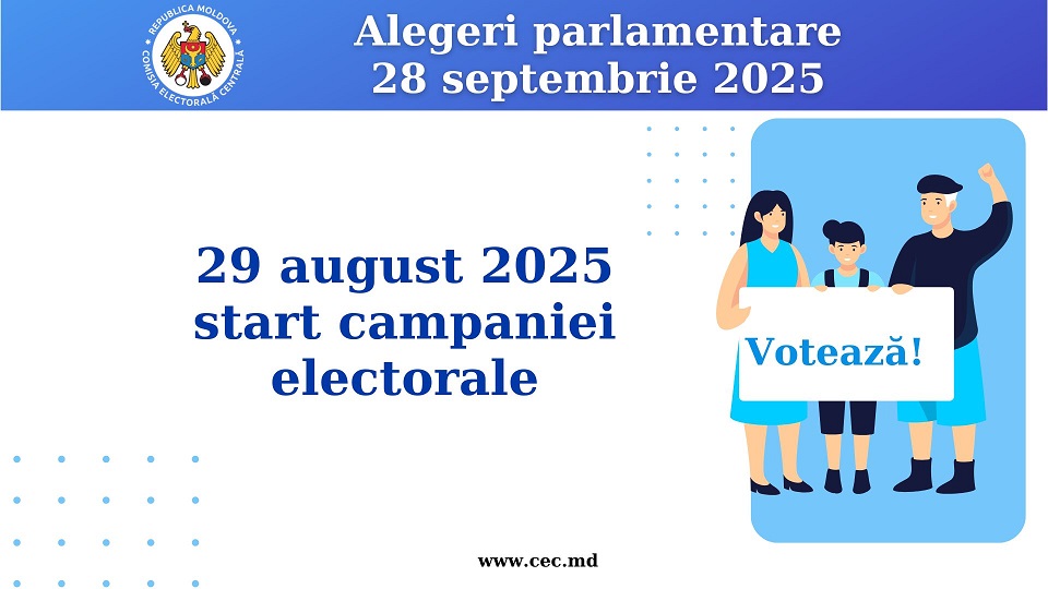 A început campania electorală pentru alegerile parlamentre din Republica Moldova (foto www.cec.md)