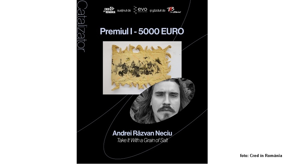 Andrei Răzvan Neciu a câştigat Premiul I al competiţiei “Catalizator” ediţia a II-a (foto: Cred în România )