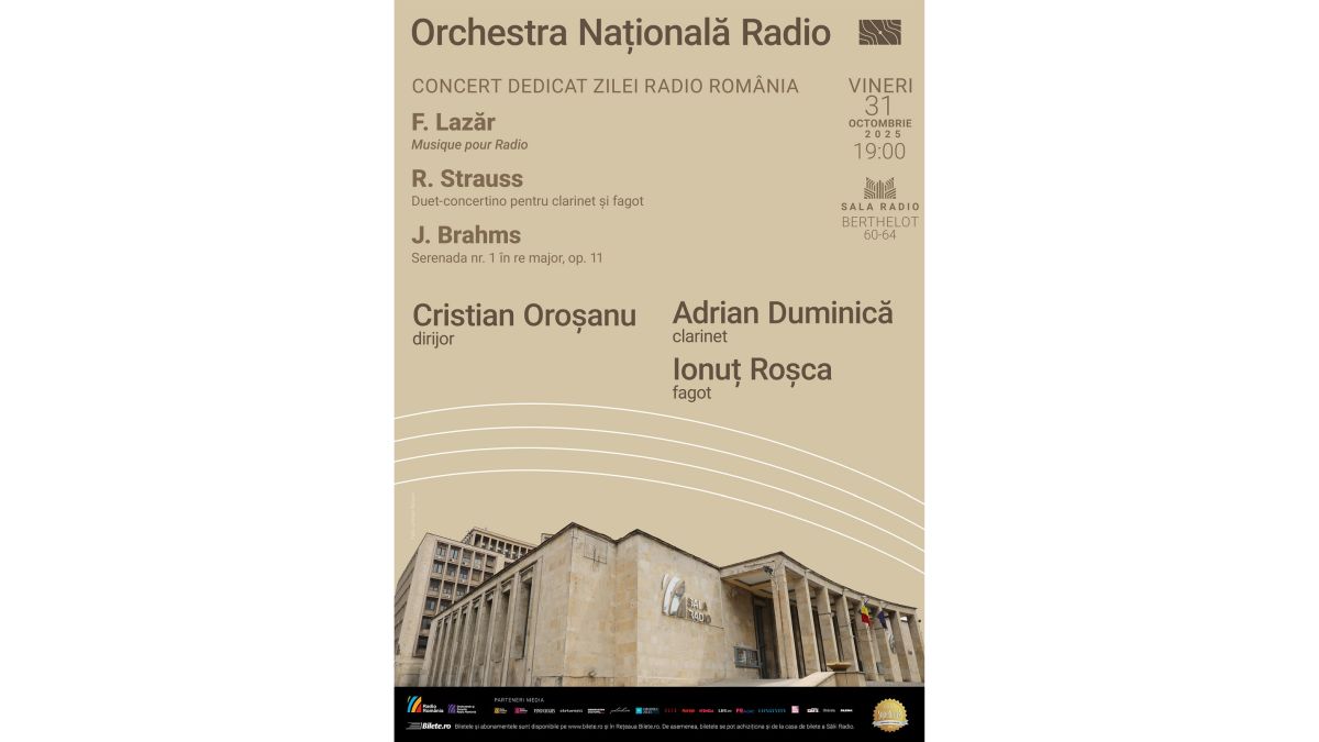 Radio România, la 97 de ani: concert aniversar dirijat de Cristian Oroșanu