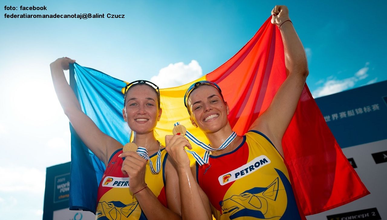 Simona Radiş şi Magdalena Rusu (foto: Facebook / Federatia Romana De Canotaj - Credit foto: Balint Czucz Photography)