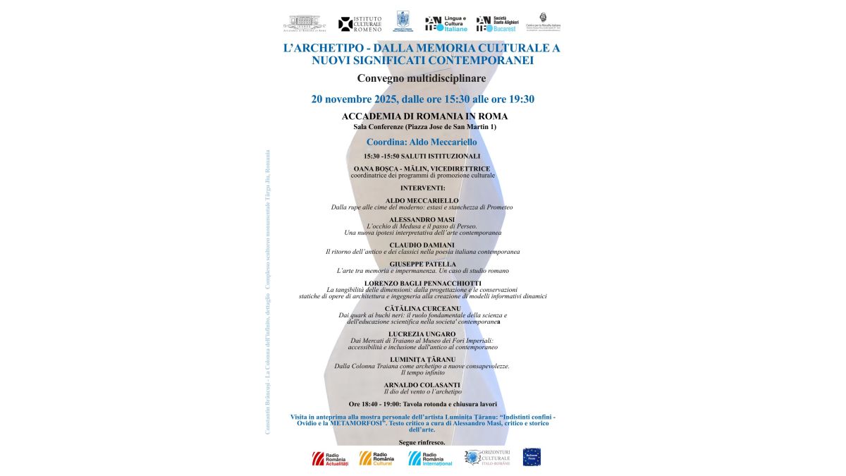 “L’Archetipo - dalla memoria culturale a nuovi significati contemporanei”, convegno all’Accademia di Romania (fonte: icr.ro/roma)