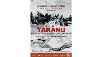 “Indistinti confini – Ovidio e la METAMORFOSI” dell’artista Luminița Țăranu, all’Accademia di Romania in Roma