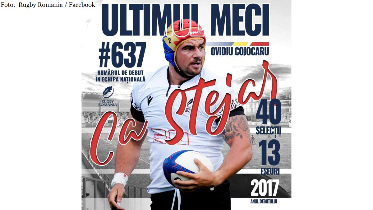 Rugbistul Ovidiu Cojocaru (Sursa foto: Rugby Romania / Facebook)